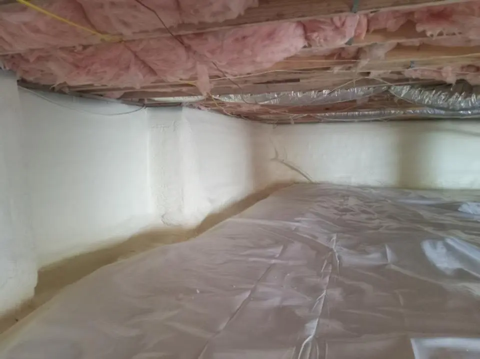 Crawl space encapsulation with closed-cell spray foam for Attic Insulation in Milpitas